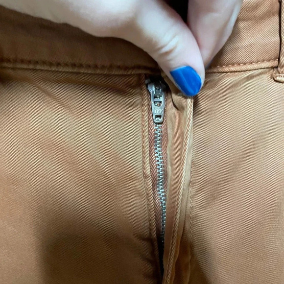 Anthropologie Pilcro Relaxed‎ Chino Pants Trouser Velvet Side Stripe Tan Size 28 - Picture 4 of 9
